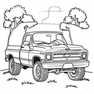Page à colorier de camion Chevy | Page de coloriage Camion Chevy