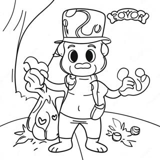 Page à colorier d'humour noir | Page de coloriage Humour Noir