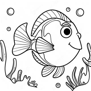 Page à colorier de Dory | Page de coloriage Dory