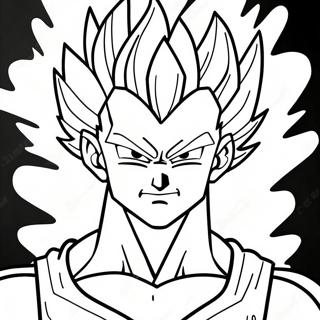 Page à colorier Vegito Super Saiyan | Page de coloriage Vegito