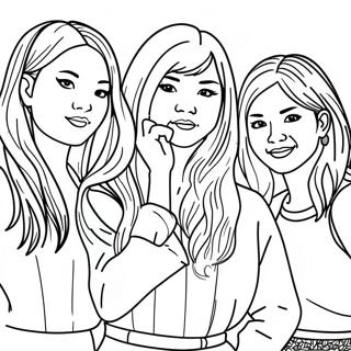 Page à colorier de Blackpink | Page de coloriage Blackpink