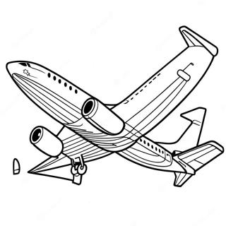 Page à colorier Boeing 737 | Page de coloriage Boeing 737