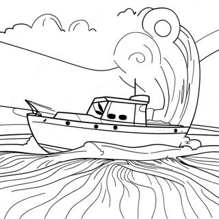 Page à colorier d'un Ouragan | Page de coloriage Ouragan