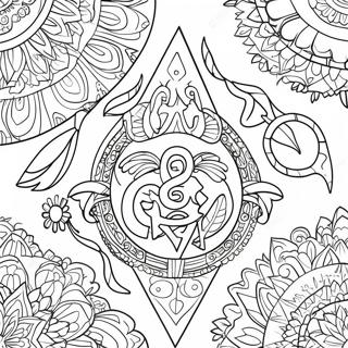 Page à colorier de symboles païens | Page de coloriage Païen