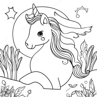 Page à colorier de la nature païenne mystique | Page de coloriage Païen
