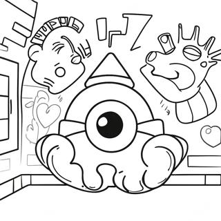 Page à colorier Graffiti | Page de coloriage Graffiti