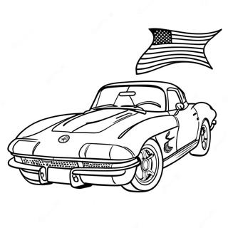 Page à colorier de la Corvette | Page de coloriage Corvette