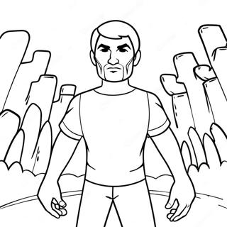 Page à colorier de Herobrine | Page de coloriage Herobrine