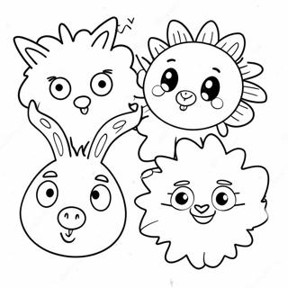 Page à colorier de visages d'animaux ridicules | Page de coloriage Bête