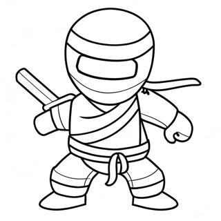 Page à colorier de personnage Ninja Roblox | Page de coloriage Ninja Roblox
