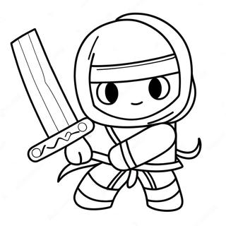 Page à colorier de la bataille épique de ninja Roblox | Page de coloriage Ninja Roblox