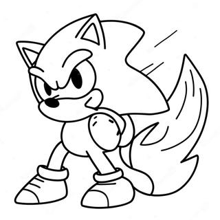 Page à colorier Sonic Argent | Page de coloriage Sonic Argent