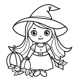 Page à colorier de sorcière | Page de coloriage sorcière