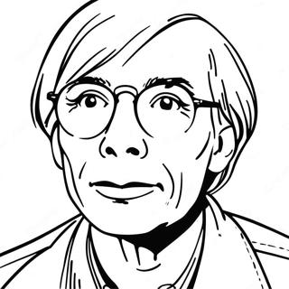 Page à colorier d'Andy Warhol | Page de coloriage Andy Warhol