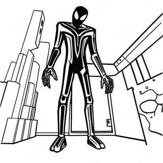 Page à colorier d'Enderman | Page de coloriage Enderman