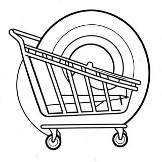 Page à colorier le chariot de shopping Target | Page de coloriage Magasin Target