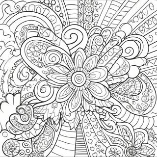 Page à colorier motifs groovy | Page de coloriage Groovy