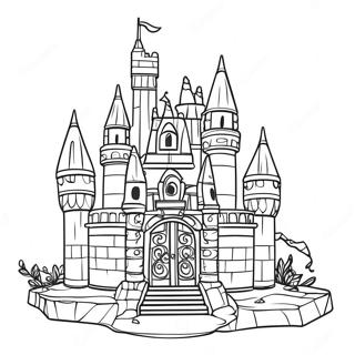 Page à colorier du Château de la Princesse Lego Étincelant | Page de coloriage Princesse Lego
