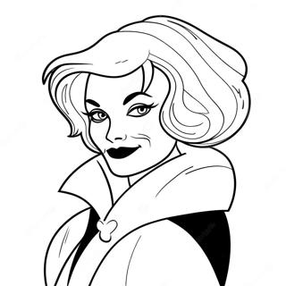 Page à colorier Cruella De Vil | Page de coloriage Cruella