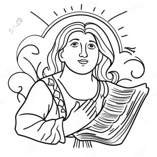 Page à colorier des Psaumes | Page de coloriage Psaumes