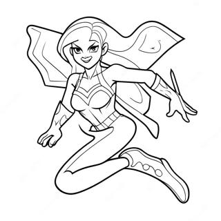 Page à colorier Starfire en action | Page de coloriage Starfire