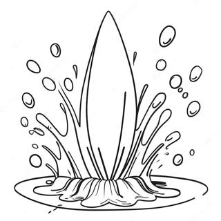 Page à colorier Éclaboussure d'Eau | Page de coloriage Eau