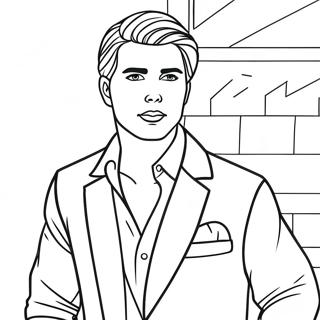Page à colorier de Ken | Page de coloriage Ken