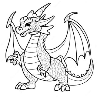 Page à colorier de dragon furieux | Page de coloriage En colère