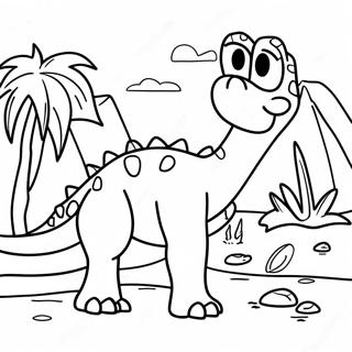Page à colorier Aventure de dinosaures au Camp Cretaceous | Page de coloriage Camp Crétacé