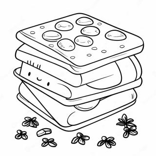 Page à colorier S'mores | Page de coloriage S'mores