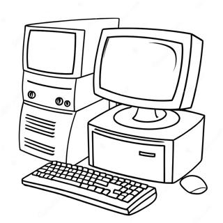 Page à colorier Ordinateur | Page de coloriage Ordinateur