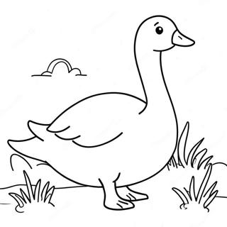 Page à colorier une oie | Page de coloriage Oie