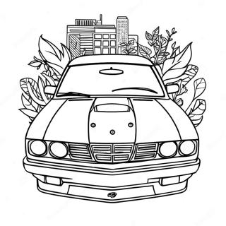 Page à colorier de voiture JDM | Page de coloriage JDM