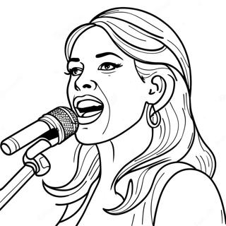Page à colorier de chanteur | Page de coloriage Chanteur