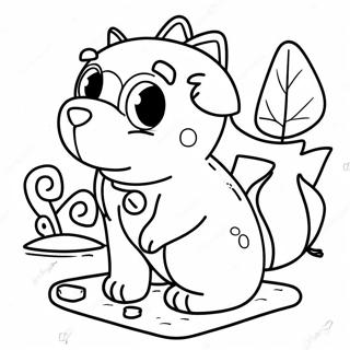 Page à colorier de Pet Simulator X | Page de coloriage Simulateur d'Animaux X
