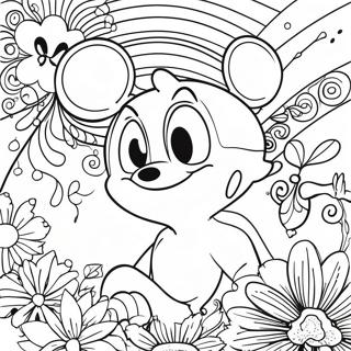 Page à colorier Disney psychédélique | Page de coloriage Disney Psychédélique