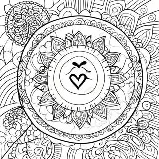Page à colorier du Symbole Chakra | Page de coloriage Chakra
