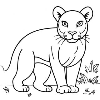 Page à colorier de puma | Page de coloriage Puma