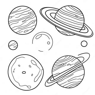 Page à colorier du système solaire | Page de coloriage Système Solaire