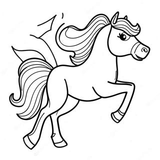 Page à colorier de fille galopant sur un cheval | Page de coloriage Fille Cheval