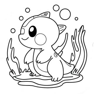 Page à colorier de Pokémon de type Eau | Page de coloriage Pokemon de Type Eau