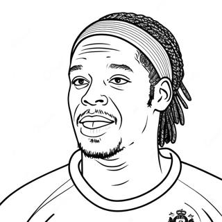 Page à colorier de Ronaldinho | Page de coloriage Ronaldinho