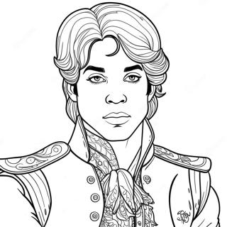Page à colorier du prince | Page de coloriage Prince