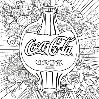 Page à colorier du logo Coca Cola | Page de coloriage Coca Cola