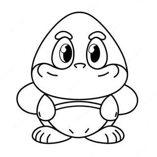 Page à colorier de Goomba | Page de coloriage Goomba