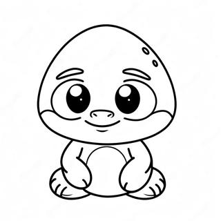 Page à colorier de Goomba mignon avec de grands yeux | Page de coloriage Goomba