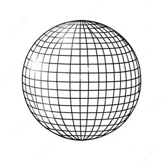 Page à colorier Boule à Facettes | Page de coloriage Boule à facettes