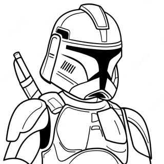 Page à colorier du clone trooper Arc Trooper | Page de coloriage Clone Trooper Arc Trooper