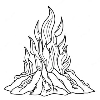 Page à colorier Élémentaire Feu | Page de coloriage Élémentaire