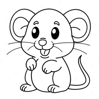 Page à colorier de la souris mignonne | Page de coloriage Souris